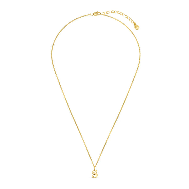 Luxe S Initial Necklace Pale Gold | Accessories | Smuk - Dameklær på nett