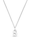 Luxe S Initial Necklace Silver