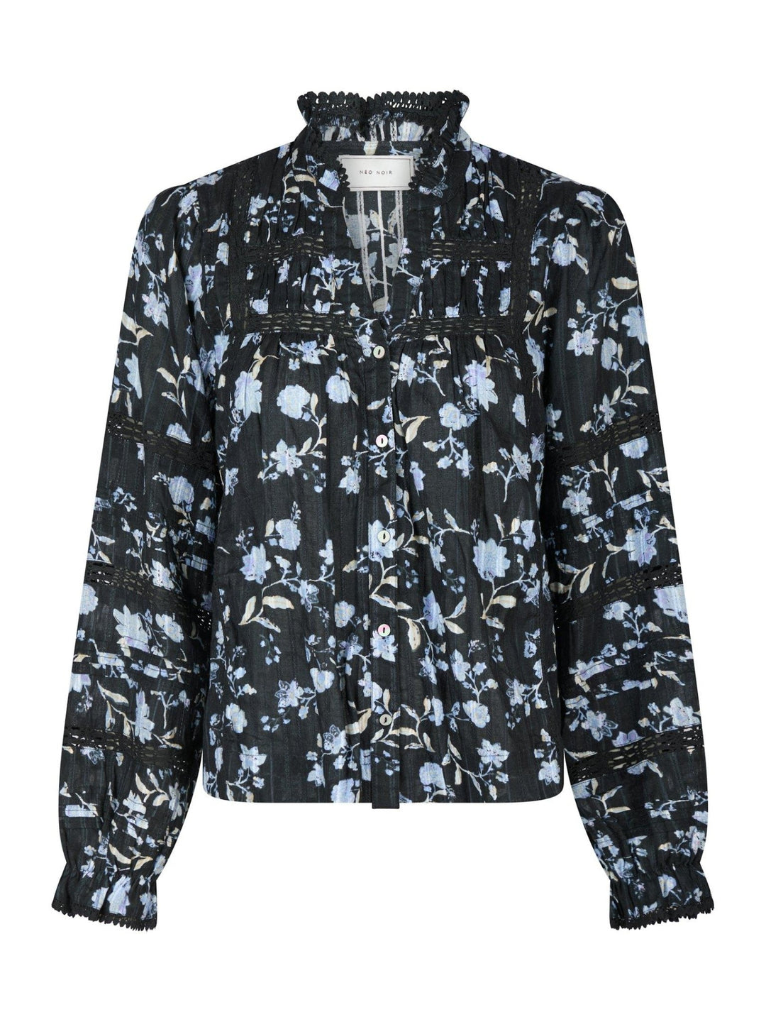 Lyla Night Flower Blouse Navy | Skjorter og bluser | Smuk - Dameklær på nett