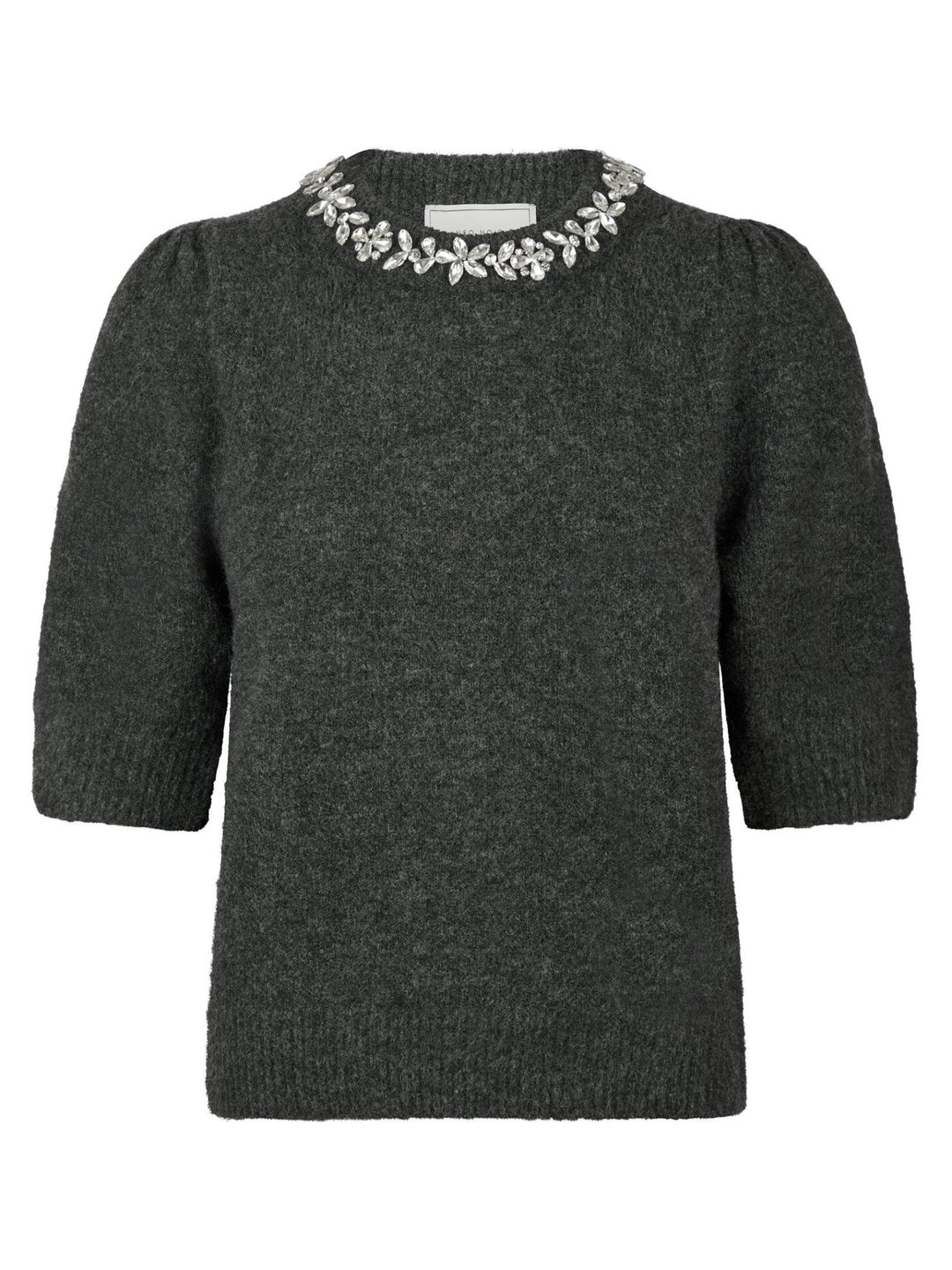 Maia Stone Knit Blouse Antracit Melange | Genser | Smuk - Dameklær på nett