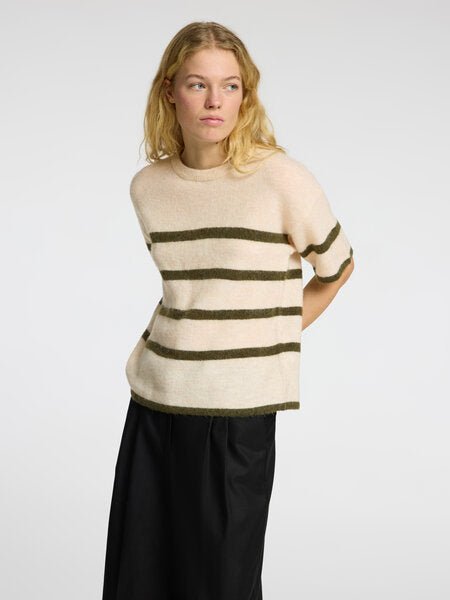 Maline - Liliana 2/4 Knit O - Neck Birch Kalamata | Genser | Smuk - Dameklær på nett