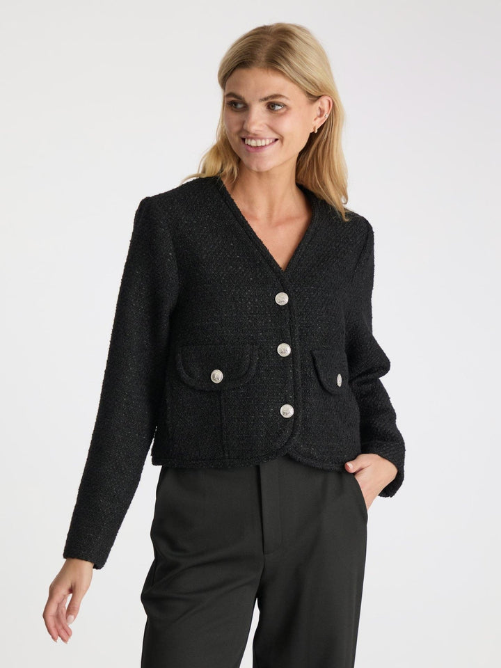 Manua Boucle Jacket Black | Yttertøy | Smuk - Dameklær på nett