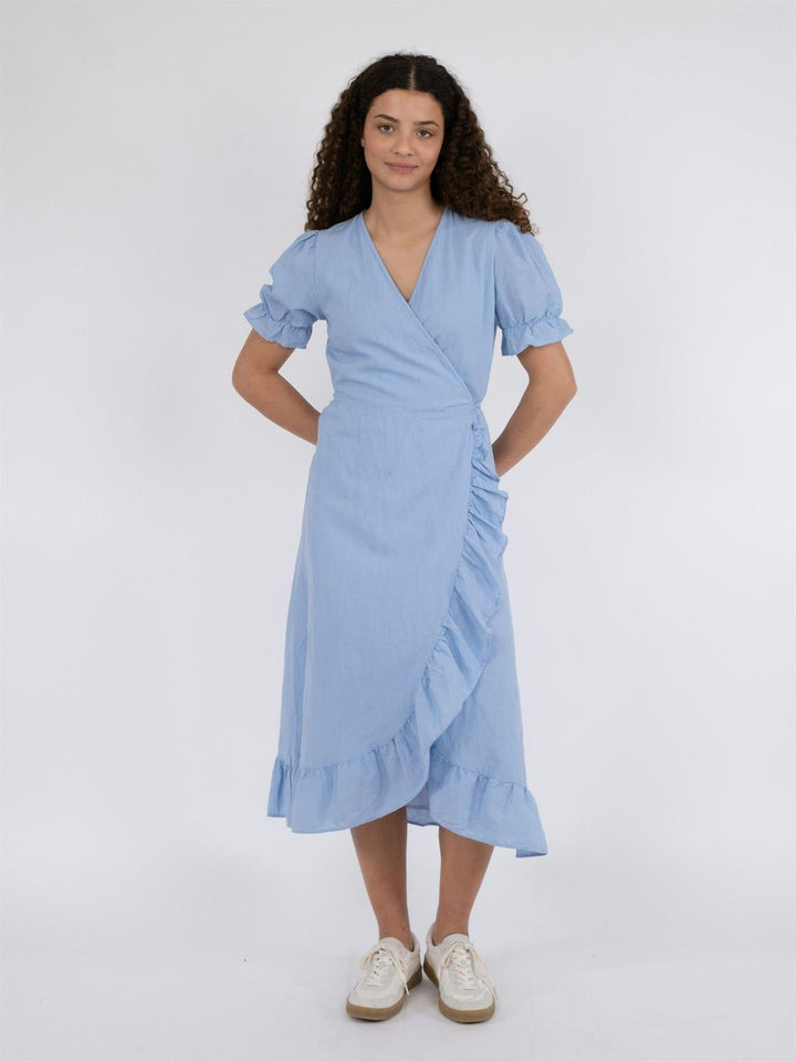 Marietta Linen Dress Light Blue | Kjoler | Smuk - Dameklær på nett