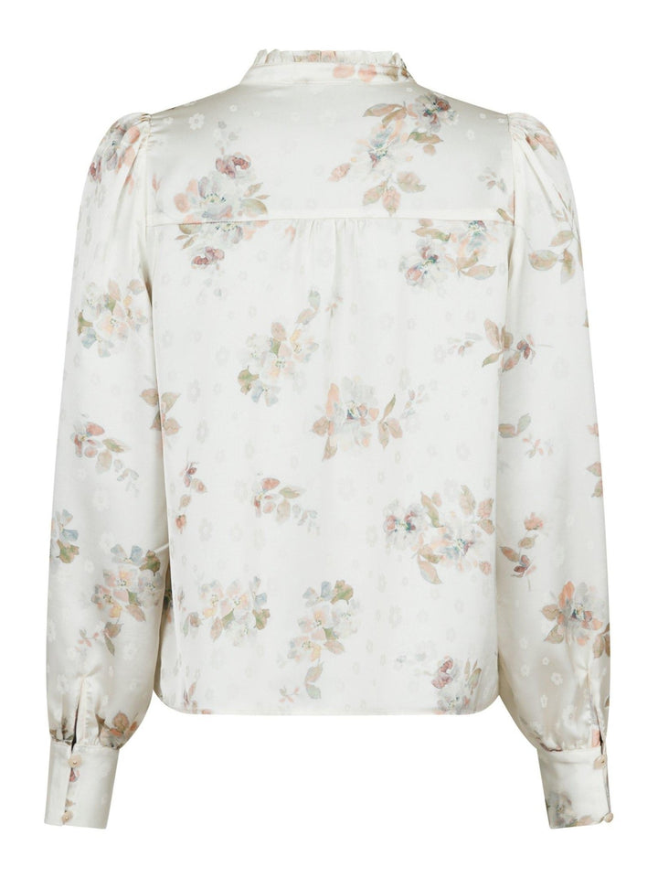 Massima Soft Blossom Blouse Creme | Skjorter og bluser | Smuk - Dameklær på nett