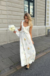 Melbaic Dress Off White Flower Print