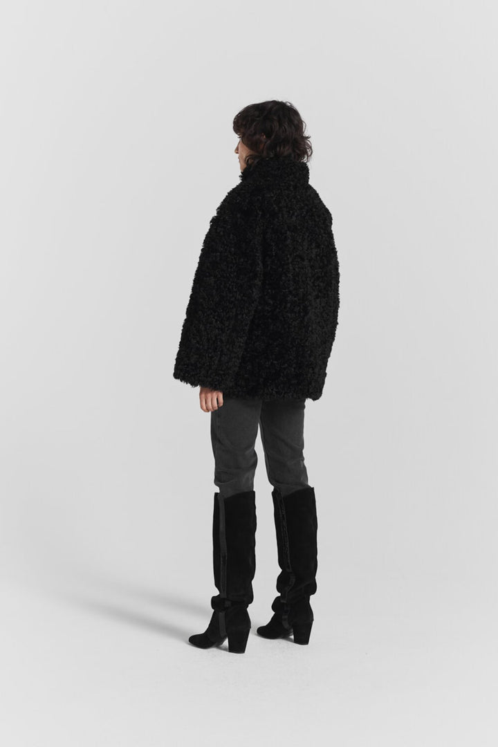 Mia Faux Fur Jacket Black | Yttertøy | Smuk - Dameklær på nett