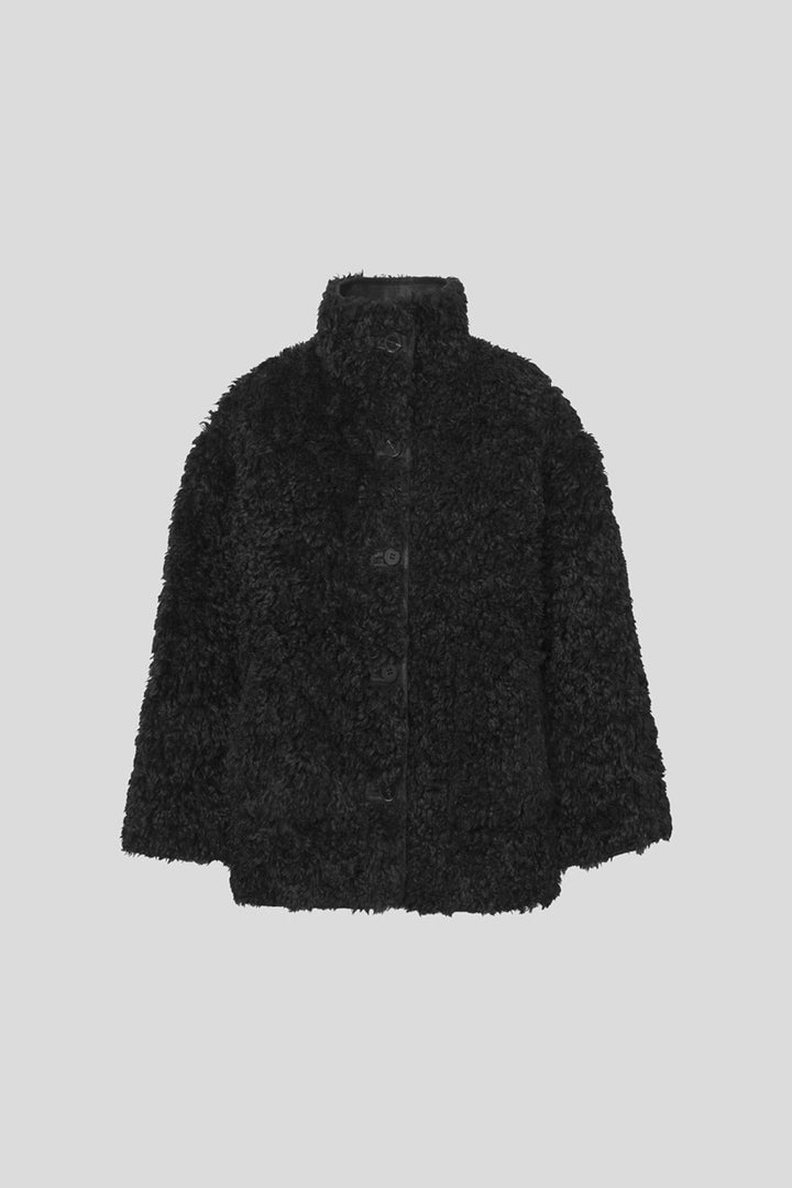 Mia Faux Fur Jacket Black | Yttertøy | Smuk - Dameklær på nett