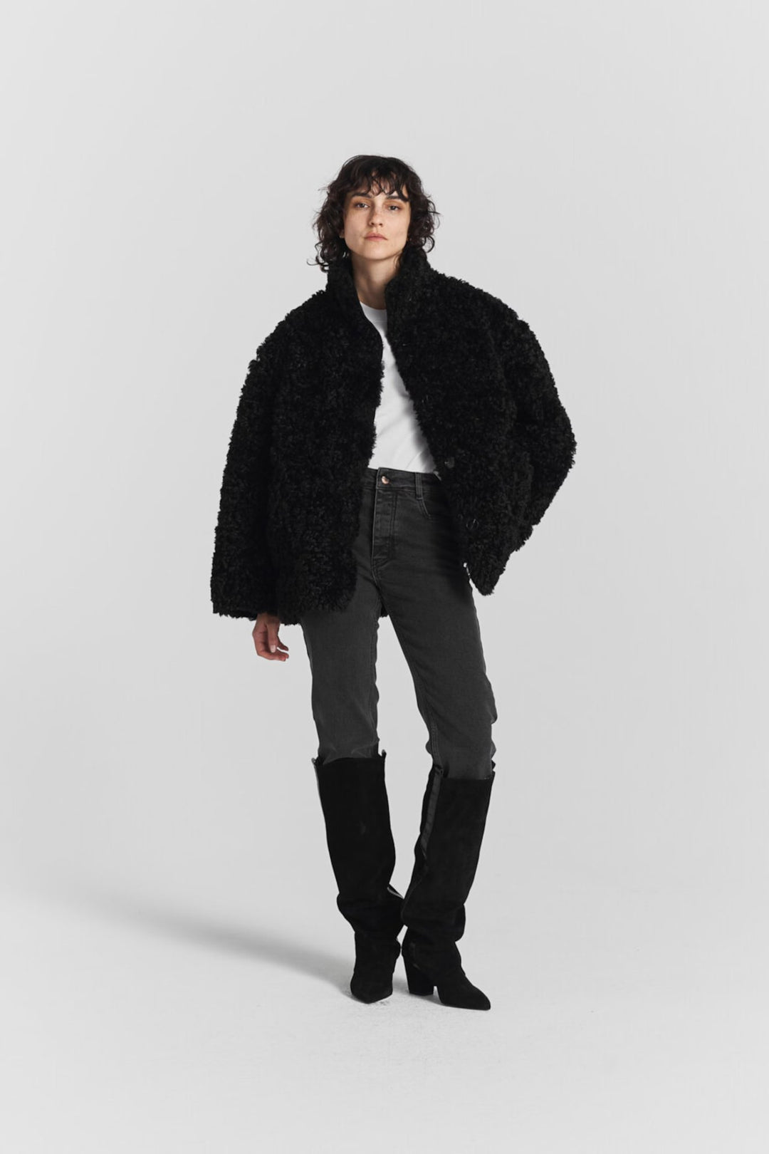 Mia Faux Fur Jacket Black | Yttertøy | Smuk - Dameklær på nett