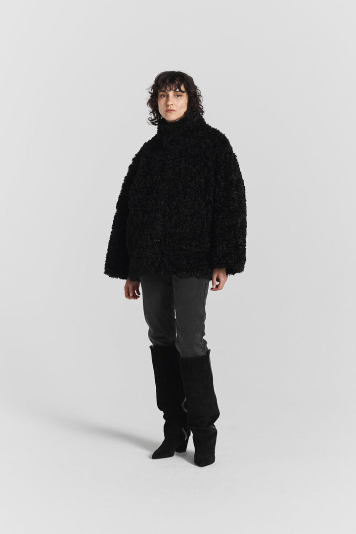 Mia Faux Fur Jacket Black | Yttertøy | Smuk - Dameklær på nett