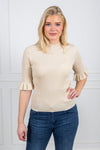 Mikke Ss Knit Top Birch