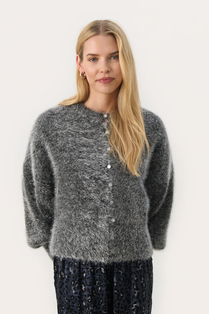 Milenapw Cardigan Black/Silver Lametta | Genser | Smuk - Dameklær på nett