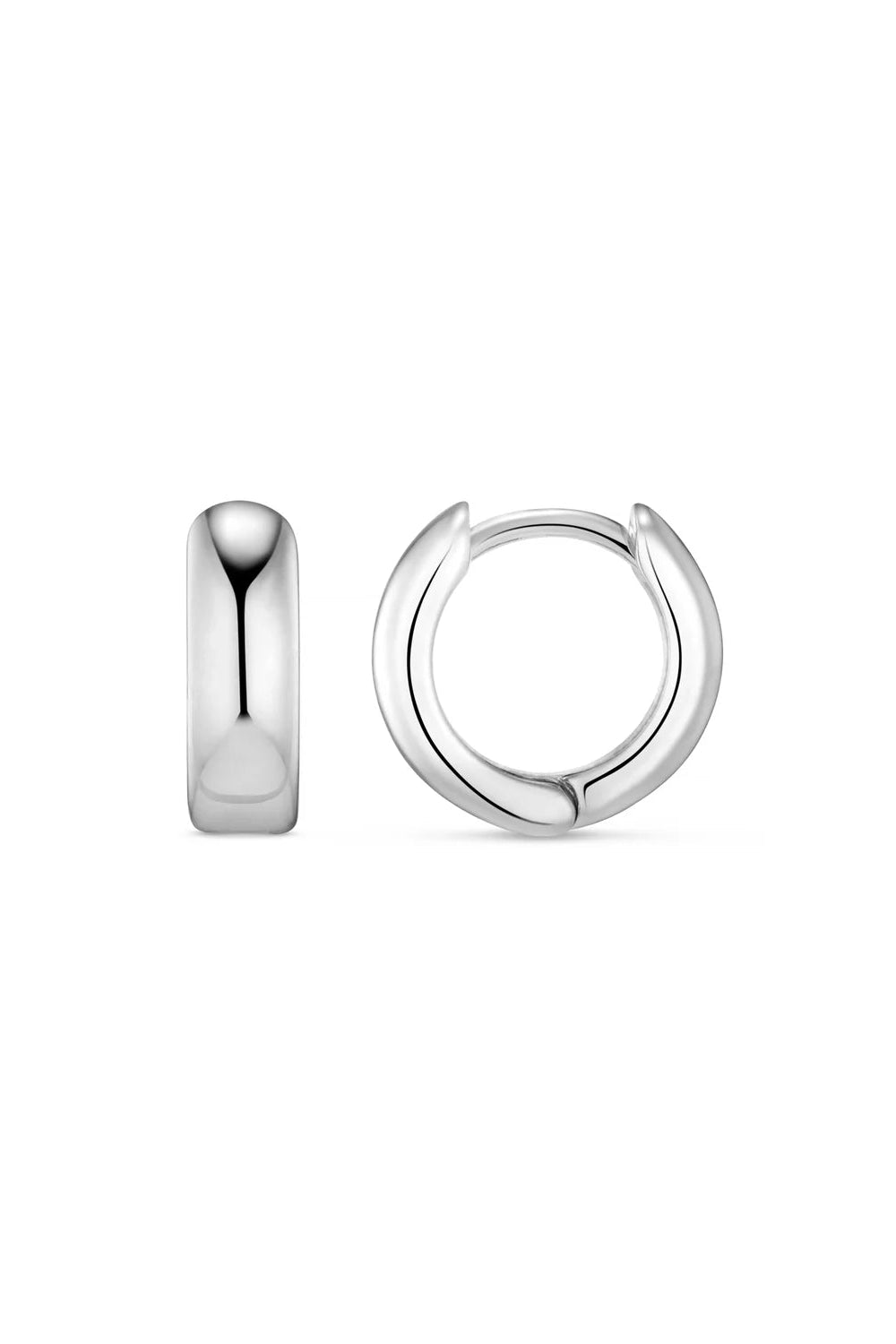 Mini Domed Huggie Hoops Silver | Accessories | Smuk - Dameklær på nett