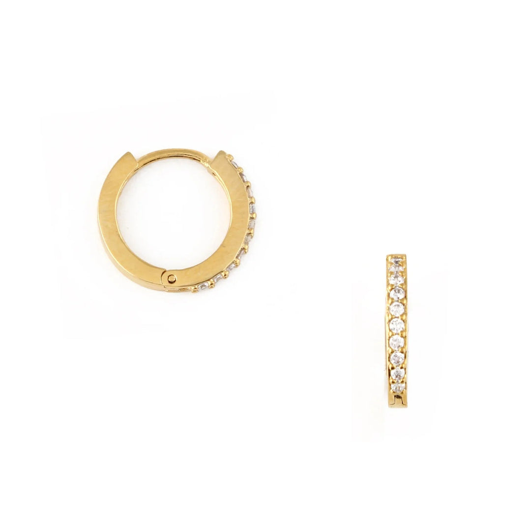 Mini Pave Huggie Hoop Earrings Crystal | Accessories | Smuk - Dameklær på nett