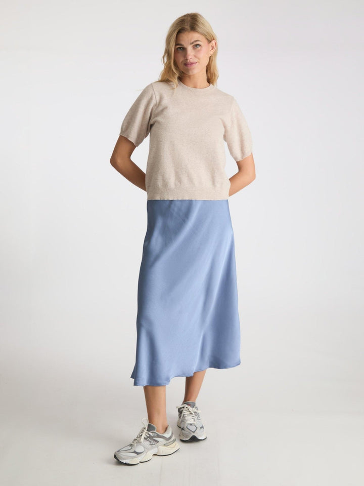 Missy Knit Tee Sand Melange | Genser | Smuk - Dameklær på nett