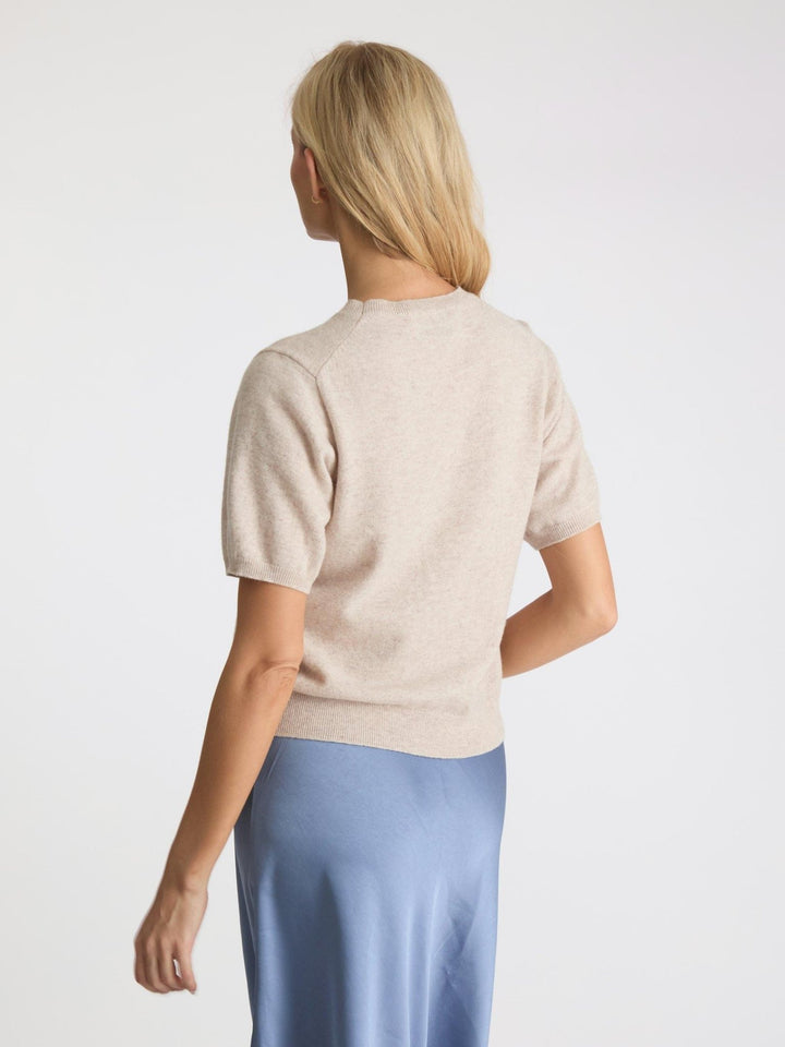 Missy Knit Tee Sand Melange | Genser | Smuk - Dameklær på nett