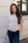 Missy Knit Tee Sand Melange