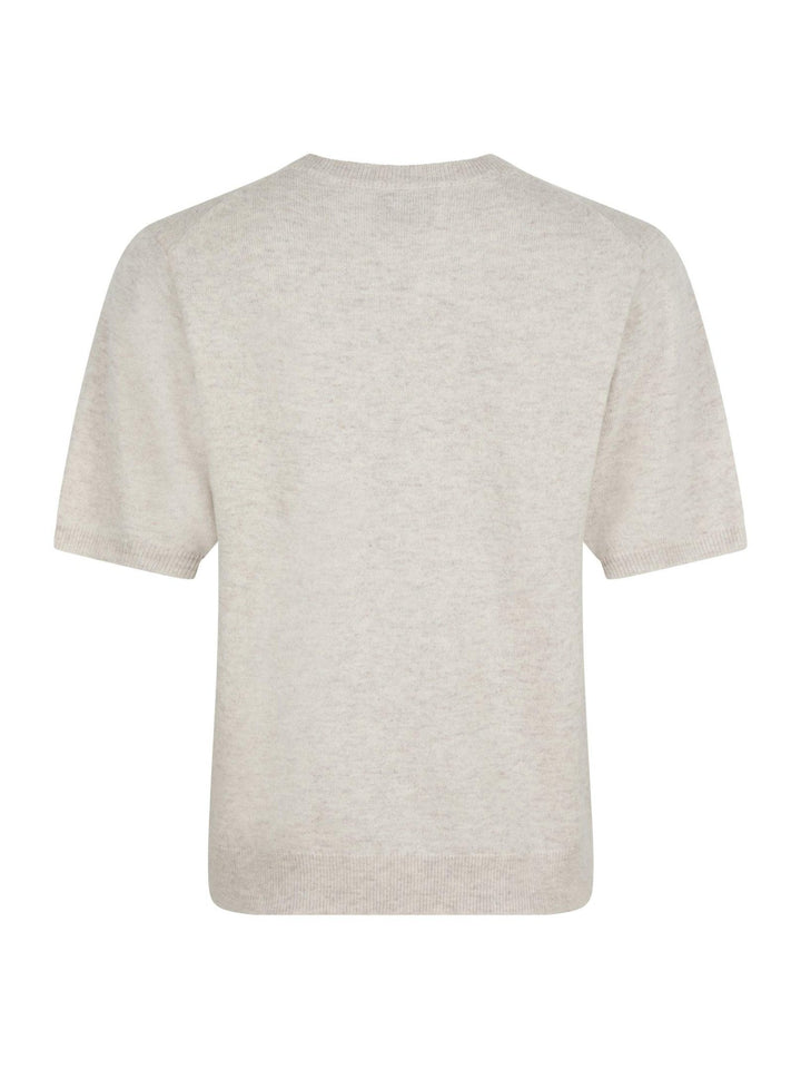 Missy Knit Tee Sand Melange | Genser | Smuk - Dameklær på nett