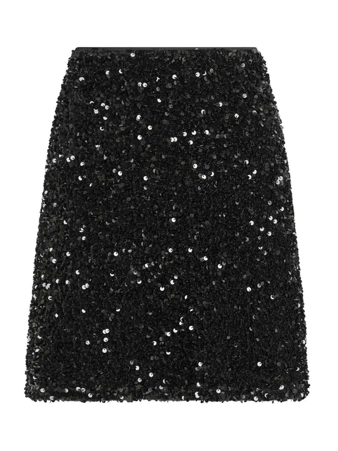 Miva Velvet Sequins Skirt Black | Skjørt | Smuk - Dameklær på nett