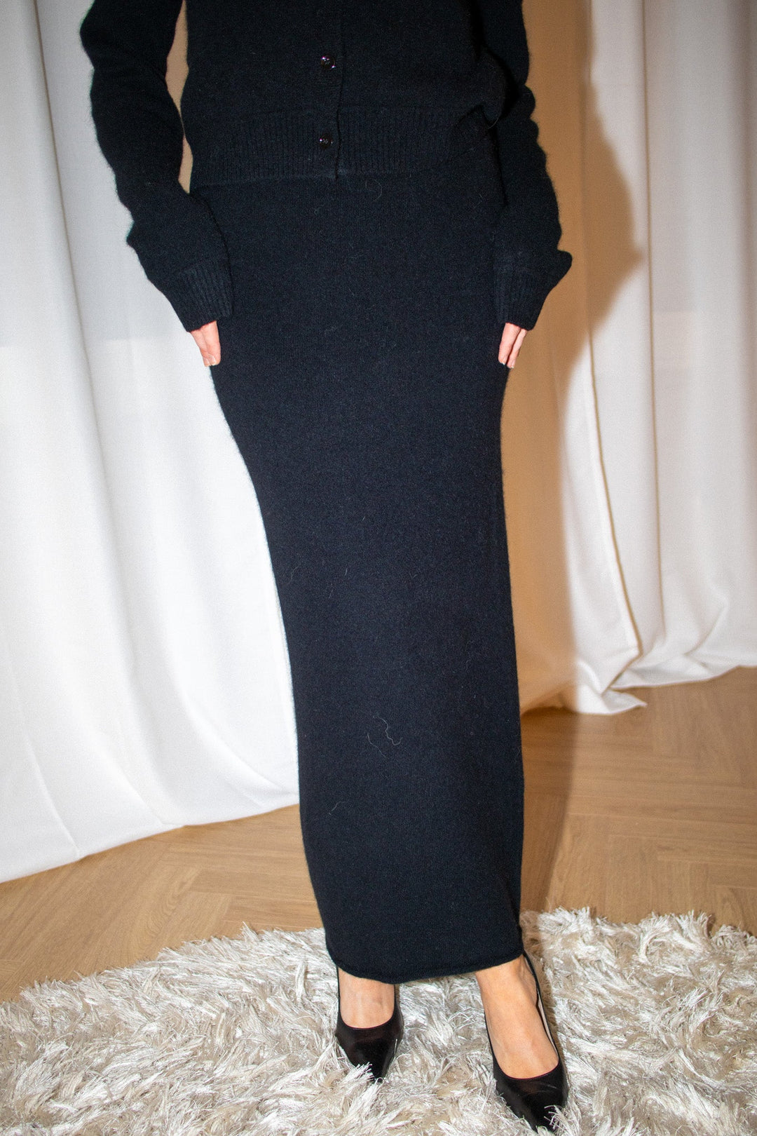 Mora Knitted Skirt Black | Skjørt | Smuk - Dameklær på nett