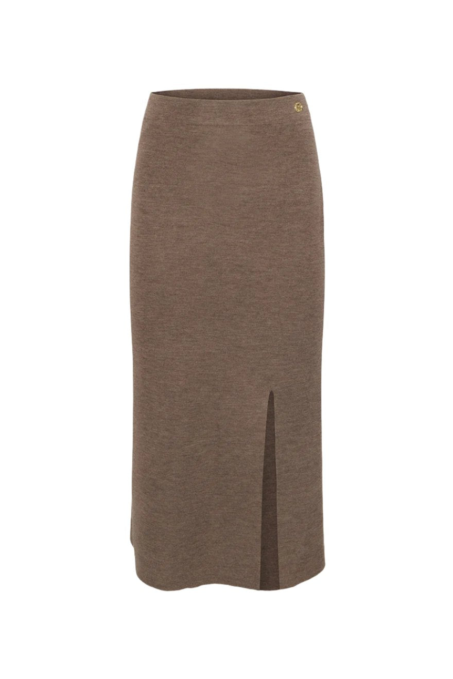 Nanette Skirt Cacao Melange | Skjørt | Smuk - Dameklær på nett