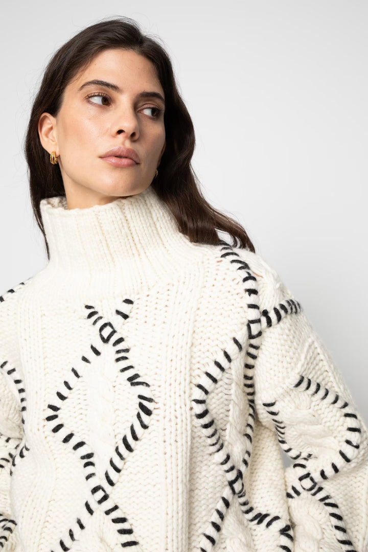 Neva Cable Knit Cream | Genser | Smuk - Dameklær på nett