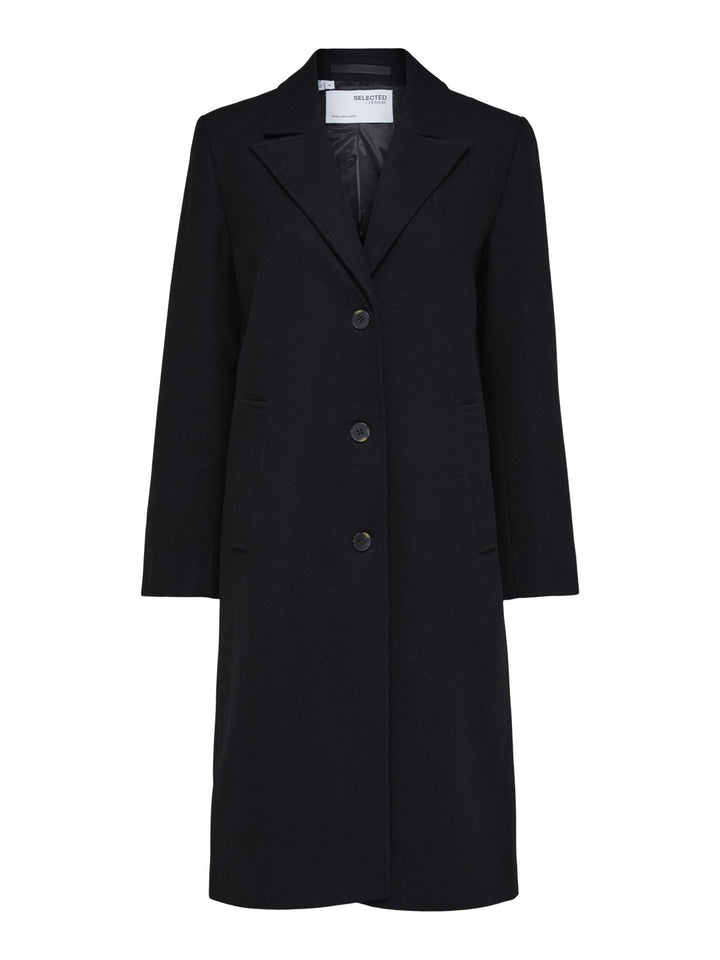 New Alma Wool Coat Black | Yttertøy | Smuk - Dameklær på nett