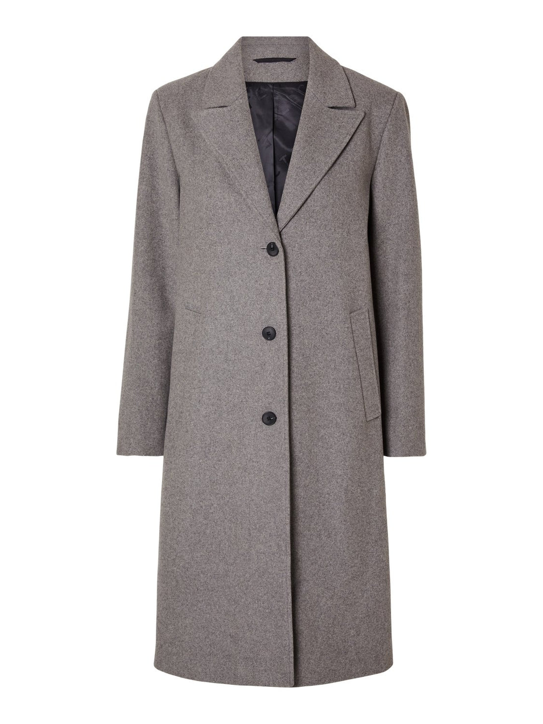 New Alma Wool Coat Steel Gray Melange | Yttertøy | Smuk - Dameklær på nett