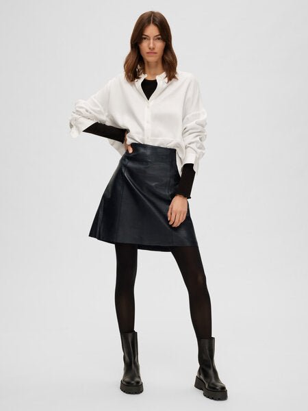 New Ibi Mw Leather Skirt Black | Skjørt | Smuk - Dameklær på nett