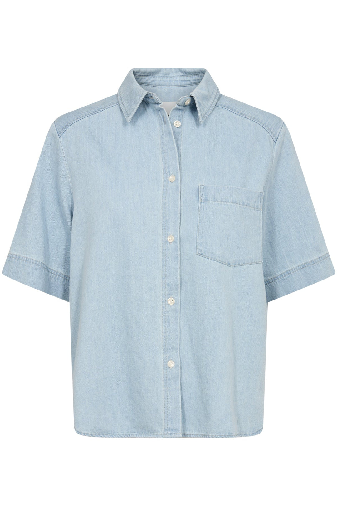 Niclapw Shirt Whiteish Blue Denim | Skjorter og bluser | Smuk - Dameklær på nett