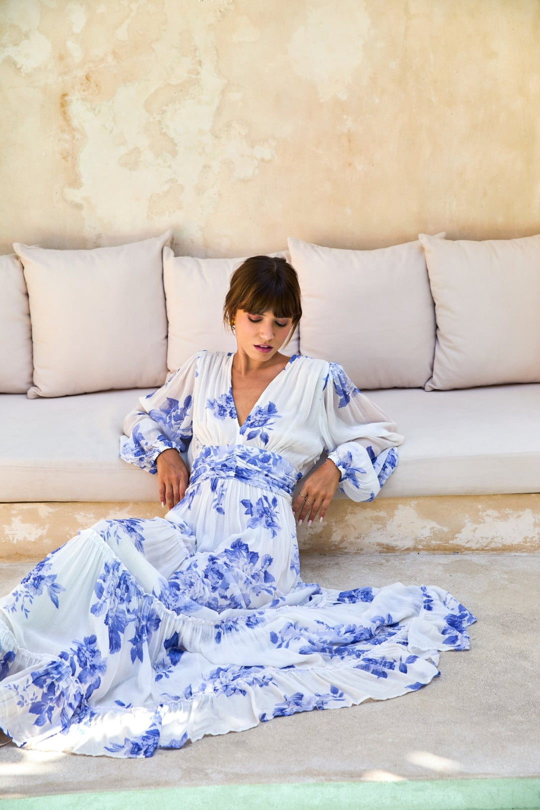 Noor Maxi Dress Floral Blue | Kjoler | Smuk - Dameklær på nett