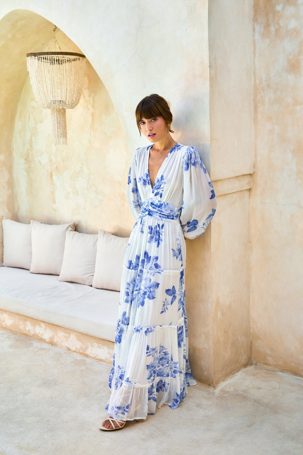 Noor Maxi Dress Floral Blue | Kjoler | Smuk - Dameklær på nett