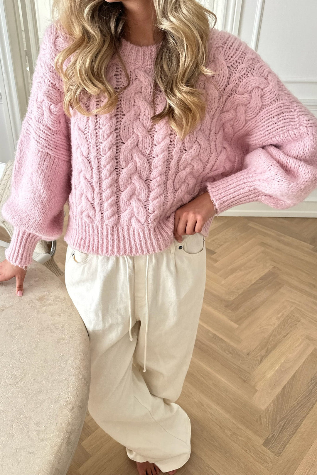 Noraic Sweater Light Pink | Genser | Smuk - Dameklær på nett