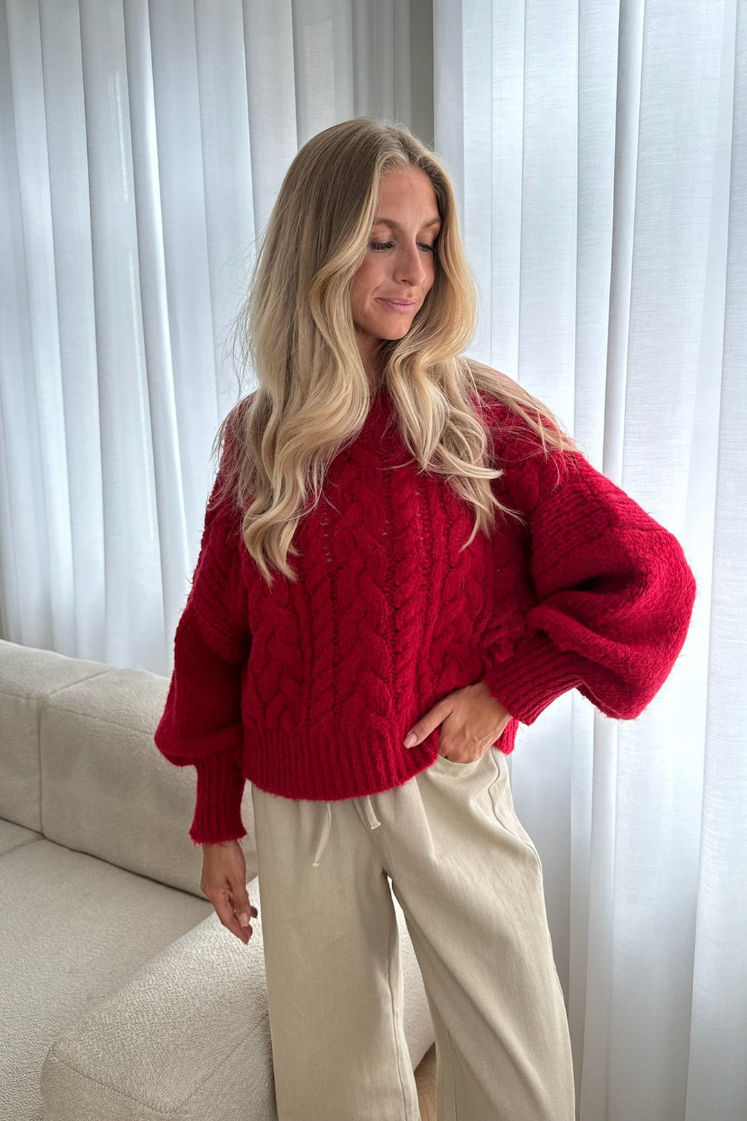 Noraic Sweater Red | Genser | Smuk - Dameklær på nett