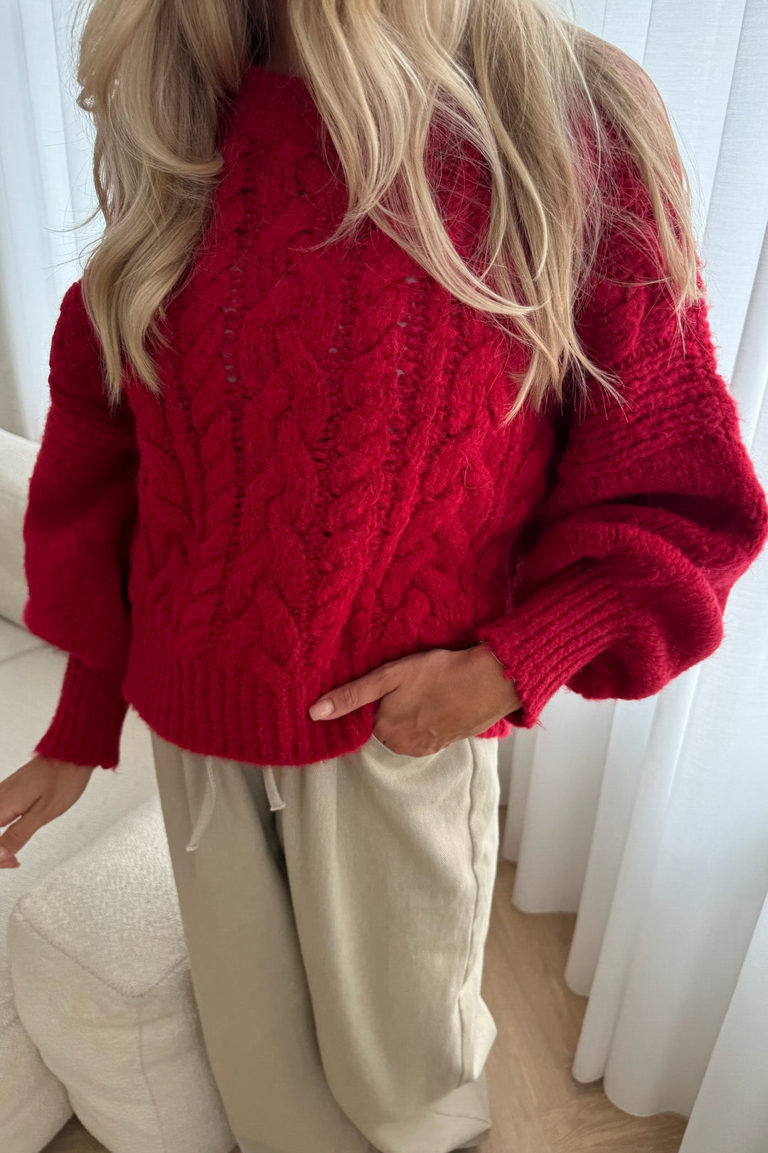 Noraic Sweater Red | Genser | Smuk - Dameklær på nett