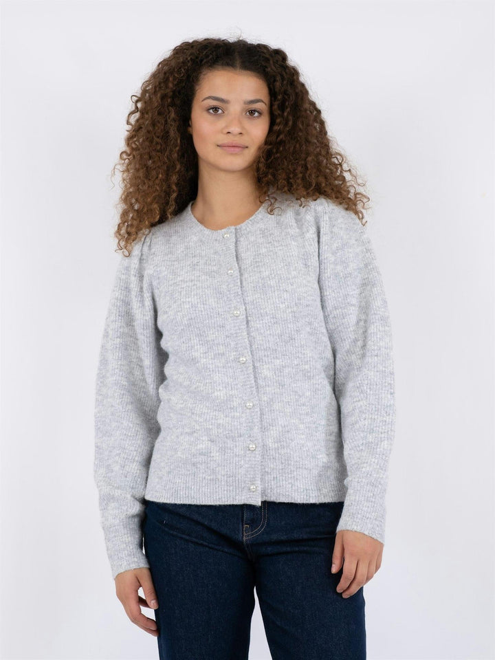 Nuna Knit Cardigan Light Grey Melange | Genser | Smuk - Dameklær på nett