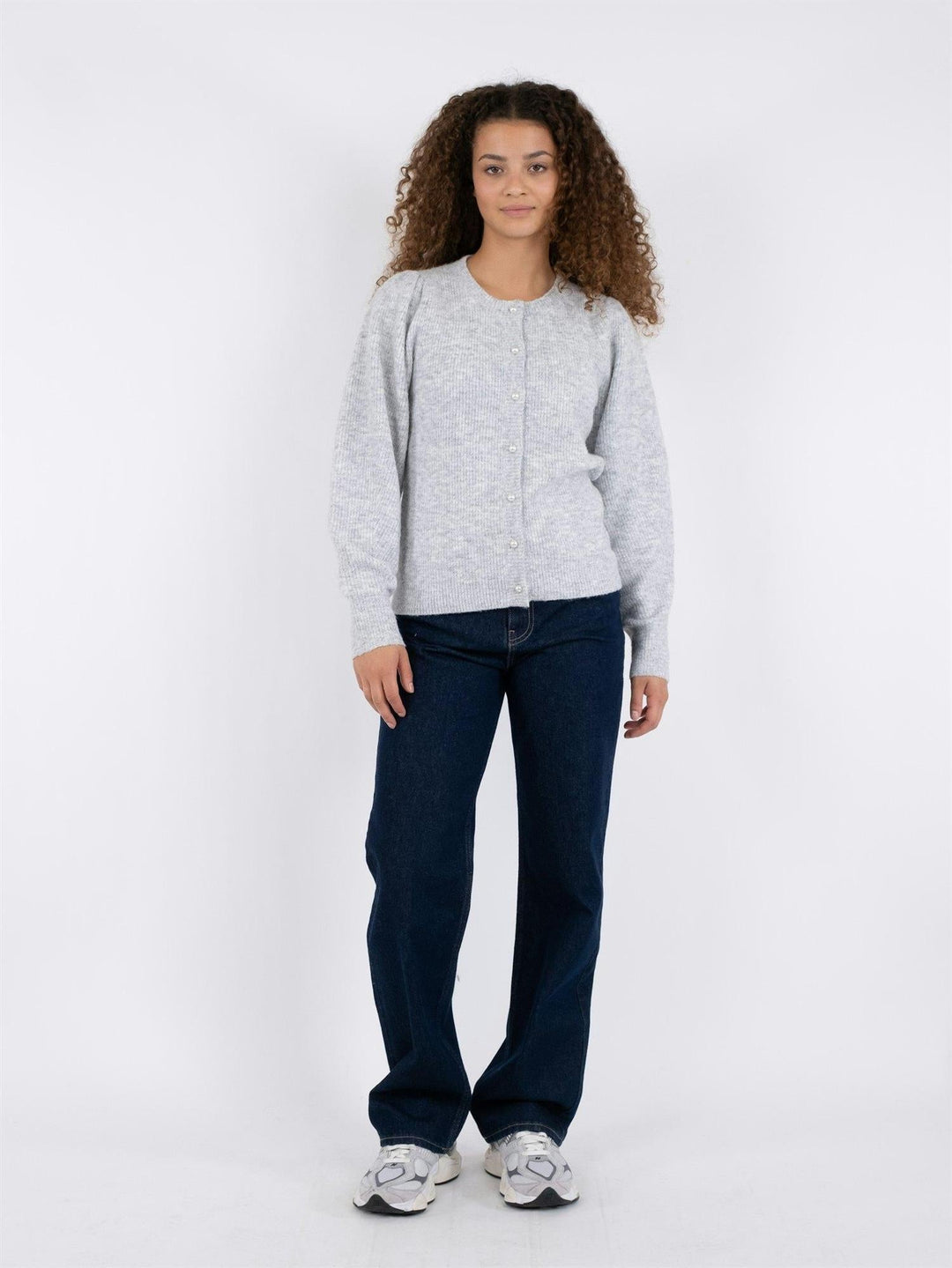 Nuna Knit Cardigan Light Grey Melange | Genser | Smuk - Dameklær på nett