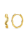 Organic Wave Oval Hoops Pale Gold