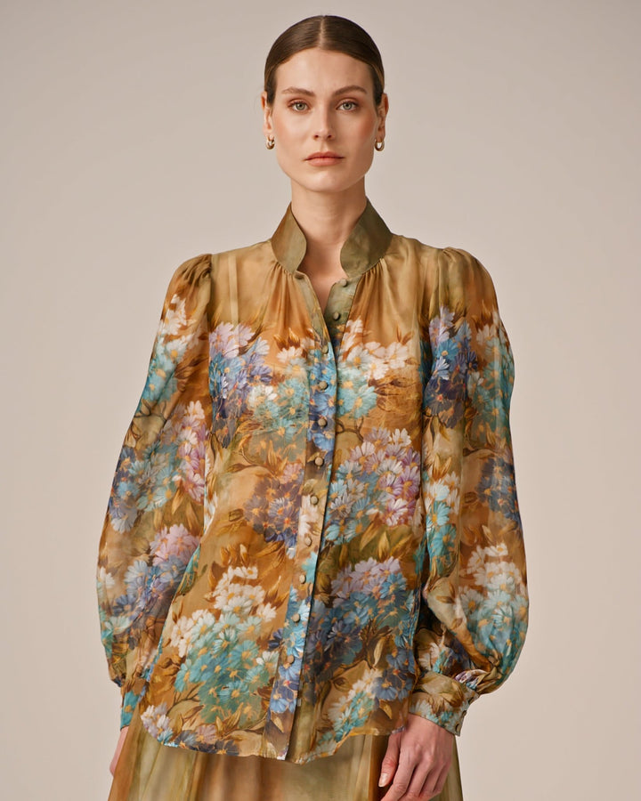 Organza Blouse Forest Flower | Skjorter og bluser | Smuk - Dameklær på nett