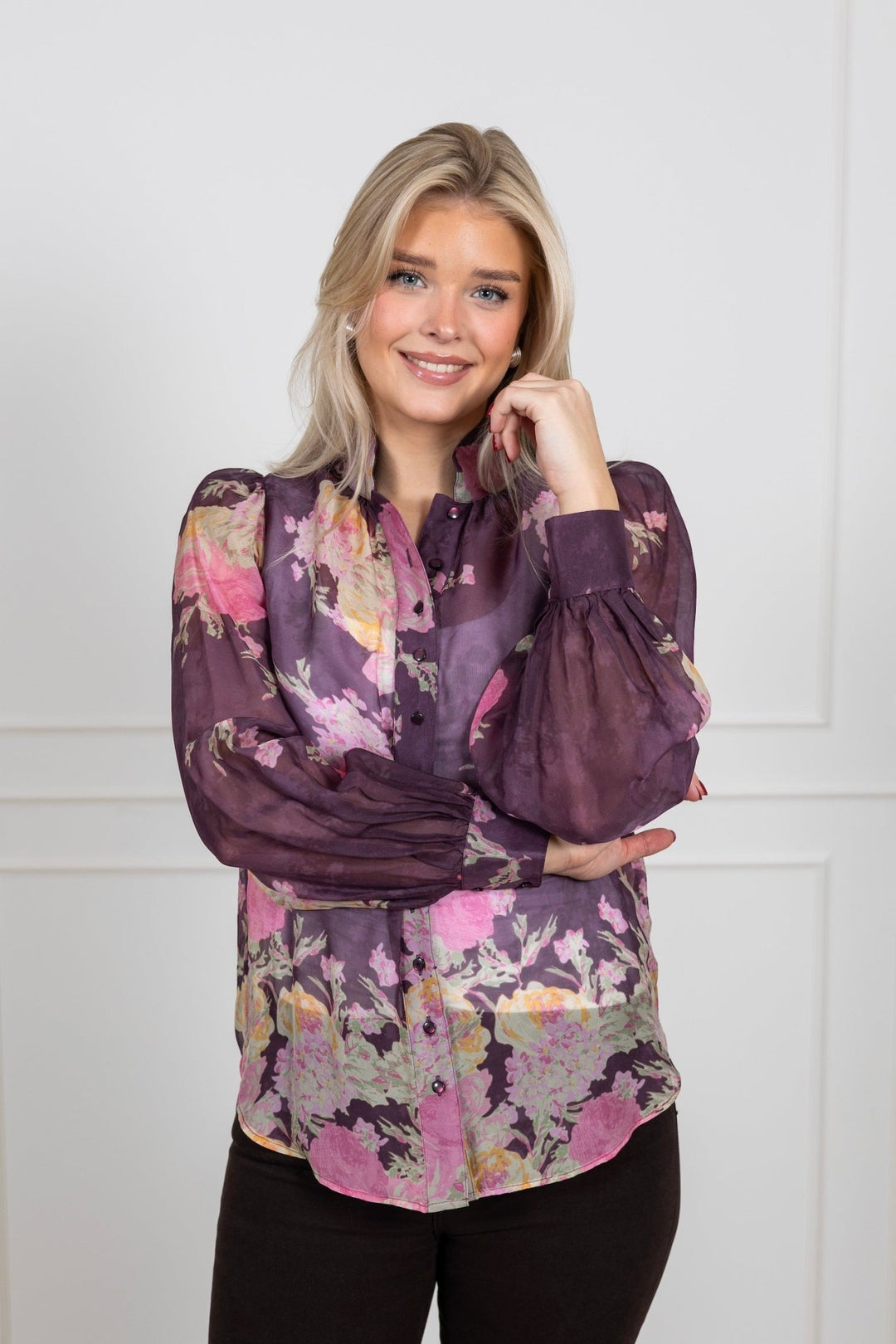 Organza Blouse Plum Field | Skjorter og bluser | Smuk - Dameklær på nett