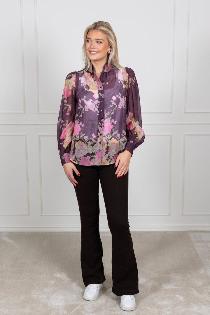 Organza Blouse Plum Field | Skjorter og bluser | Smuk - Dameklær på nett