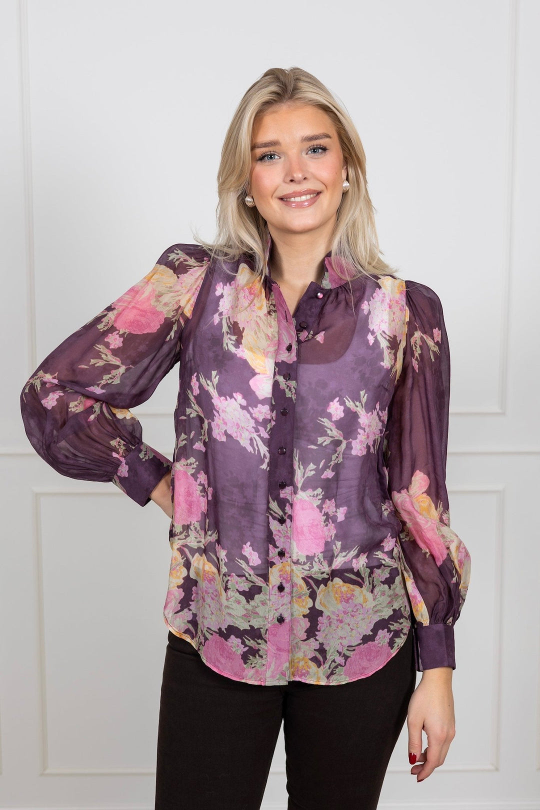 Organza Blouse Plum Field | Skjorter og bluser | Smuk - Dameklær på nett