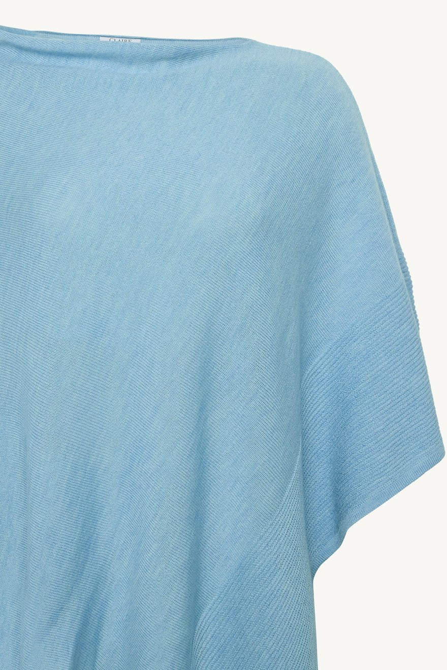 Paige Poncho Icy Blue | Poncho | Smuk - Dameklær på nett