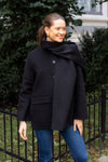 Pam Handmade Scarf Jacket Black