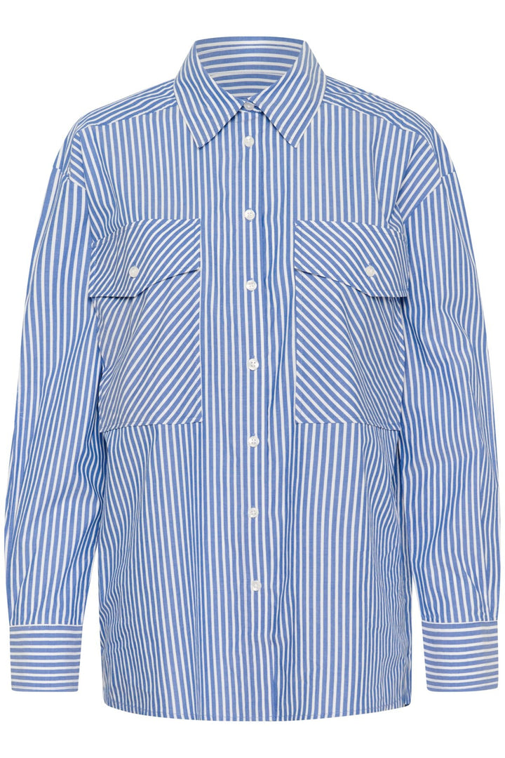 Parinazpw Shirt Amparo Blue Stripe | Skjorter og bluser | Smuk - Dameklær på nett