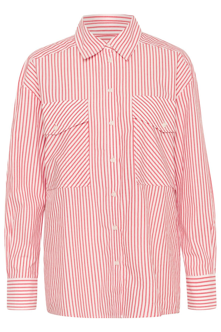 Parinazpw Shirt Mars Red Stripe | Skjorter og bluser | Smuk - Dameklær på nett