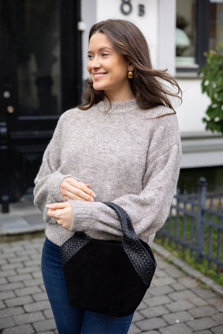 Patrisia Solid Knit Pullover Brown | Genser | Smuk - Dameklær på nett