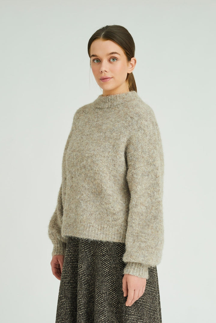 Patrisia Solid Knit Pullover Brown | Genser | Smuk - Dameklær på nett