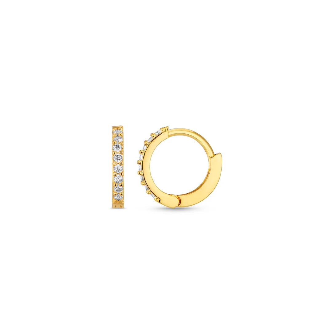 Pave Mini Micro Hoop Pale Gold | Accessories | Smuk - Dameklær på nett