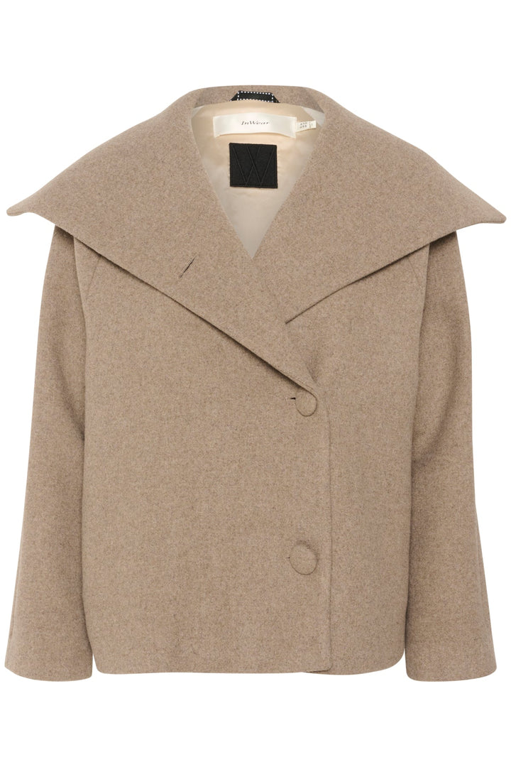 Perryiw Short Coat Sandy Grey Melange | Yttertøy | Smuk - Dameklær på nett