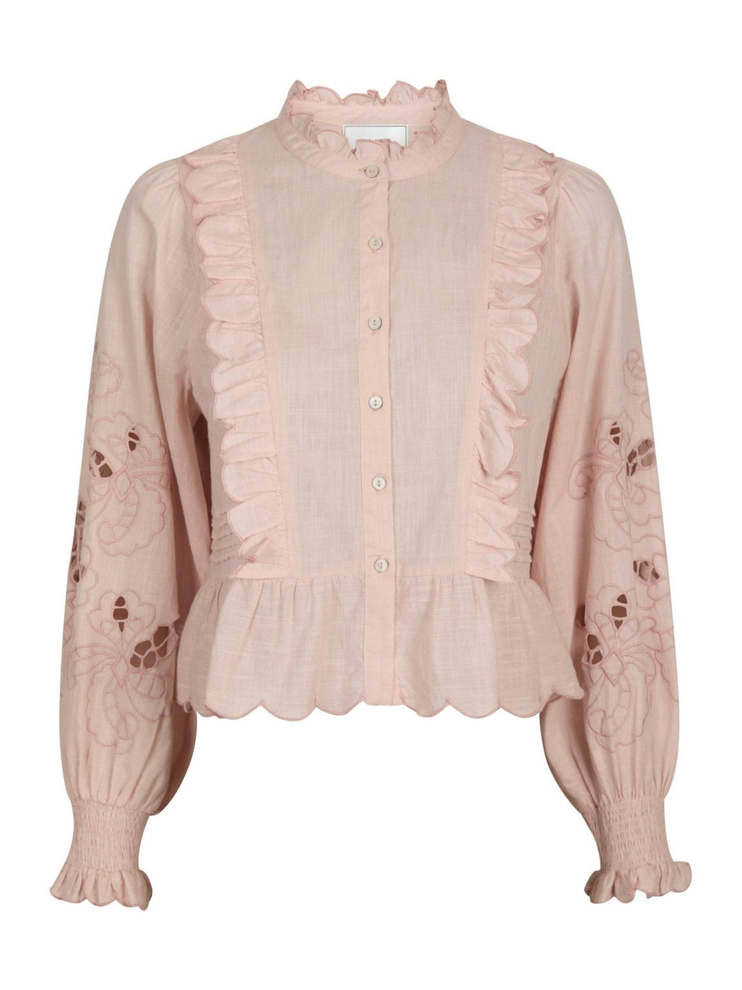 Petrine Embroidery Blouse Rose | Skjorter og bluser | Smuk - Dameklær på nett